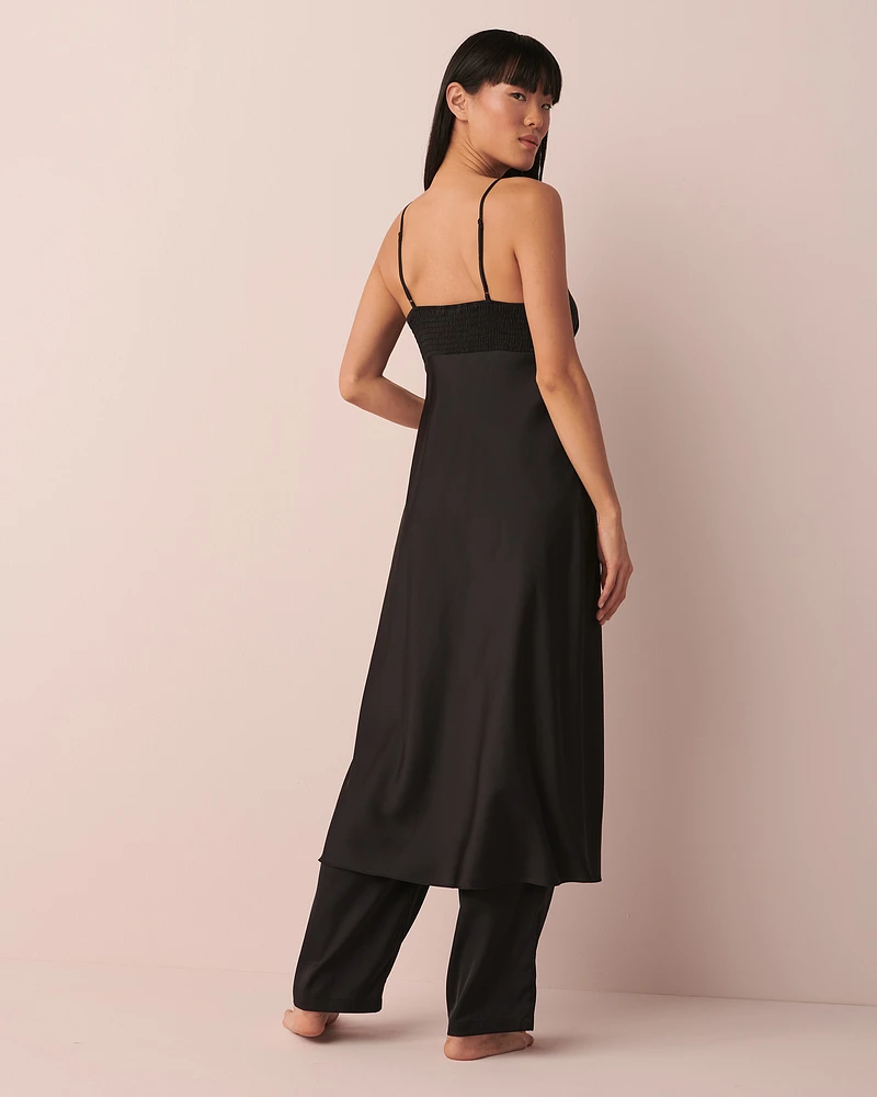 Satin Maxi Open Front Cami