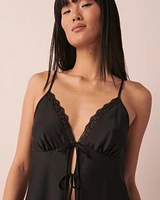 Satin Maxi Open Front Cami
