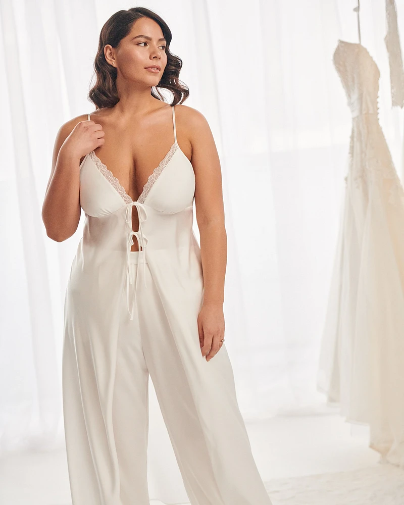 Satin Maxi Open Front Cami