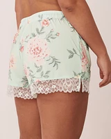 Recycled Fibers Lace Trim Shorts
