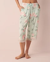 Recycled Fibers Lace Trim Capri