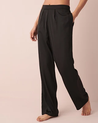 Pantalon droit en satin
