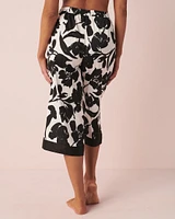 Satin Wide Leg Capri