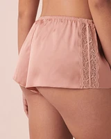 Ensemble 2 pièces satin et dentelle
