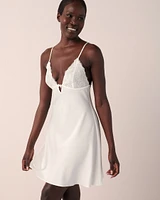 Lace Detail Satin Nightie