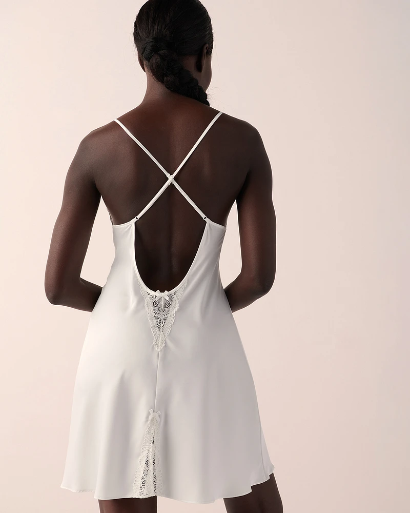 Lace Detail Satin Nightie