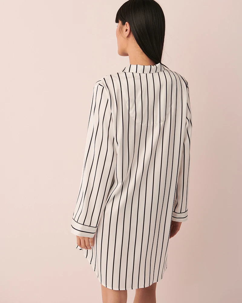 Satin Button-down Sleepshirt