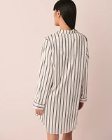 Satin Button-down Sleepshirt