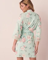 Recycled Fibers Lace Trim Kimono