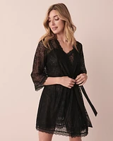 Kimono en dentelle ajourée