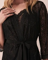 Kimono en dentelle ajourée