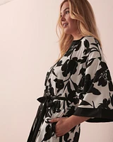 Kimono en satin longueur maxi