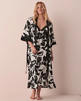Kimono en satin longueur maxi