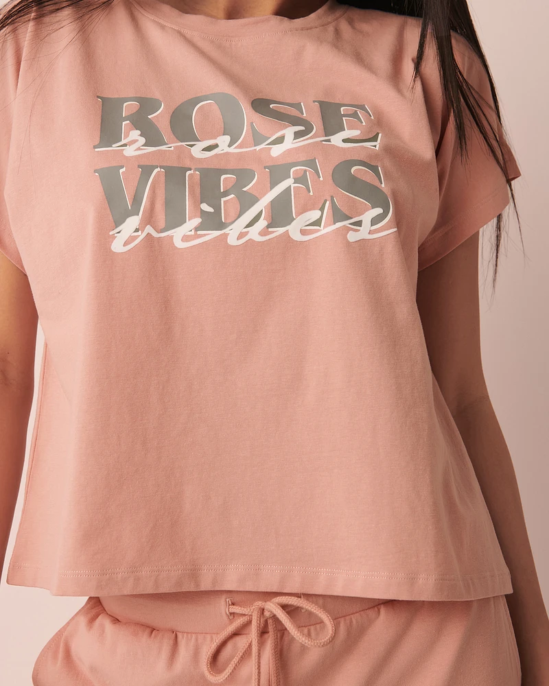 Flocking Print T-shirt