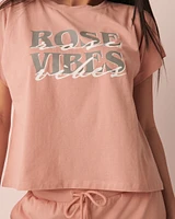 Flocking Print T-shirt