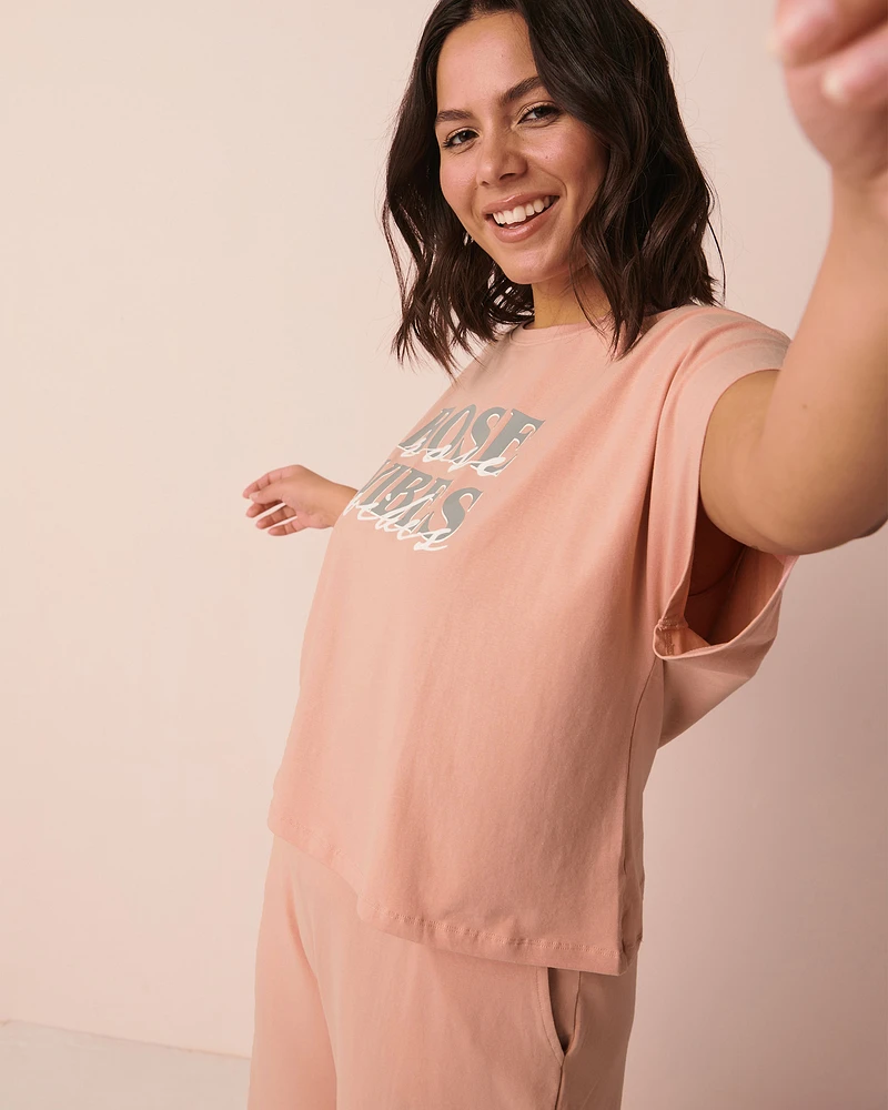 Flocking Print T-shirt
