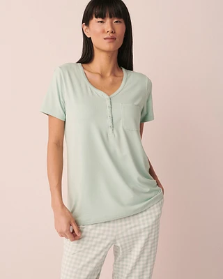 T-shirt Henley ultra doux