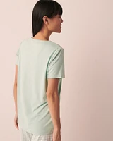 T-shirt Henley ultra doux