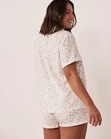 Printed Short Sleeve Button-down Shirt