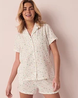 Printed Short Sleeve Button-down Shirt