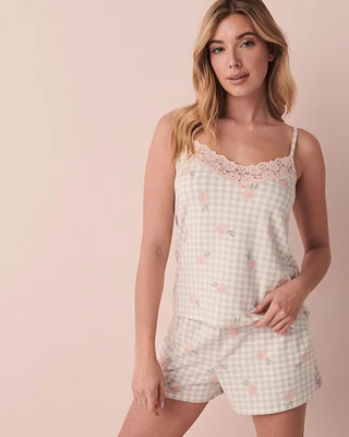 Recycled Fibers Lace Trim Cami