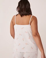 Recycled Fibers Lace Trim Cami
