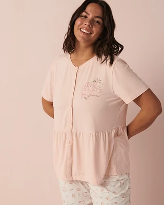 T-shirt ultra doux à boutons