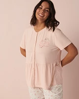 T-shirt ultra doux à boutons