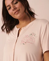 T-shirt ultra doux à boutons