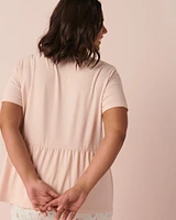 T-shirt ultra doux à boutons