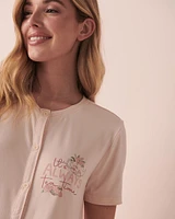 T-shirt ultra doux à boutons