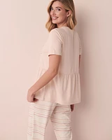 T-shirt ultra doux à boutons