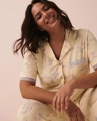 Chemisier ultra doux détails de dentelle