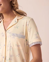 Chemisier ultra doux détails de dentelle