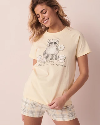 T-shirt col rond en coton