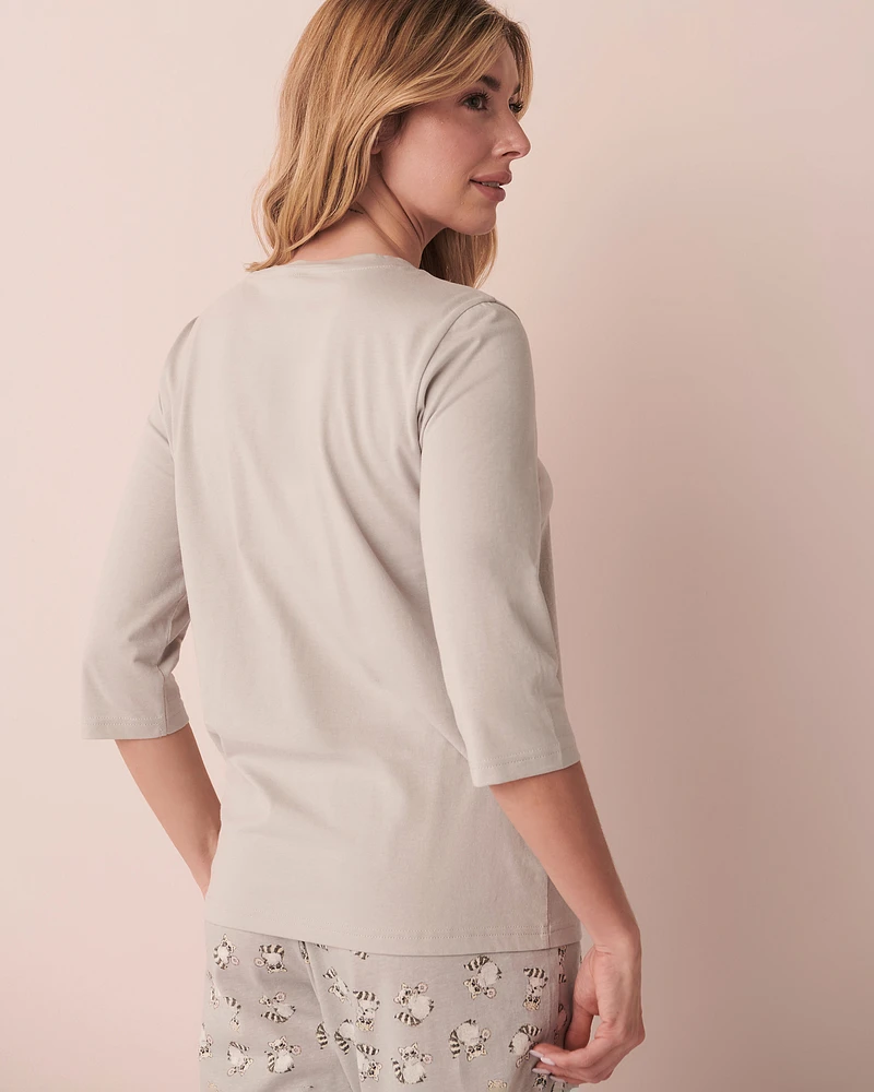 Cotton 3/4 Sleeve Shirt