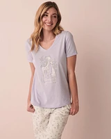 Cotton V Neck T-shirt