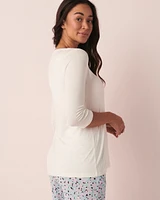 Chandail manches 3/4 en jersey doux