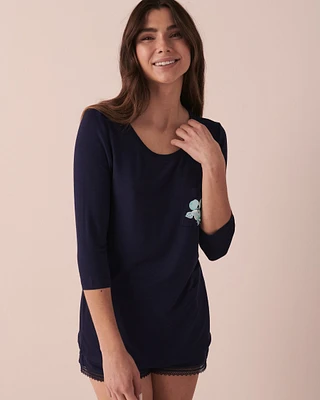 Chandail manches 3/4 en jersey doux