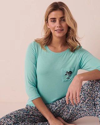 Chandail manches 3/4 en jersey doux