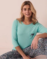 Chandail manches 3/4 en jersey doux