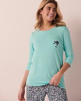 Chandail manches 3/4 en jersey doux