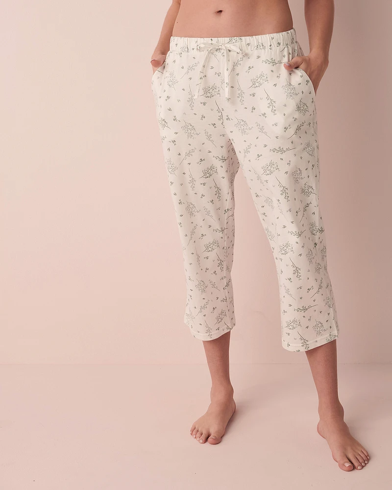 Capri jambe droite en coton