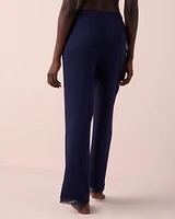 Pantalon bordure de dentelle en jersey doux