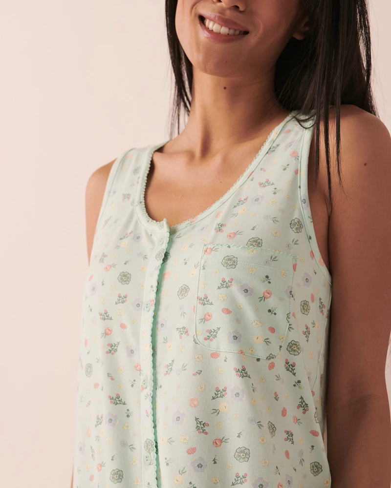 Chemise de nuit sans manches ultra douce
