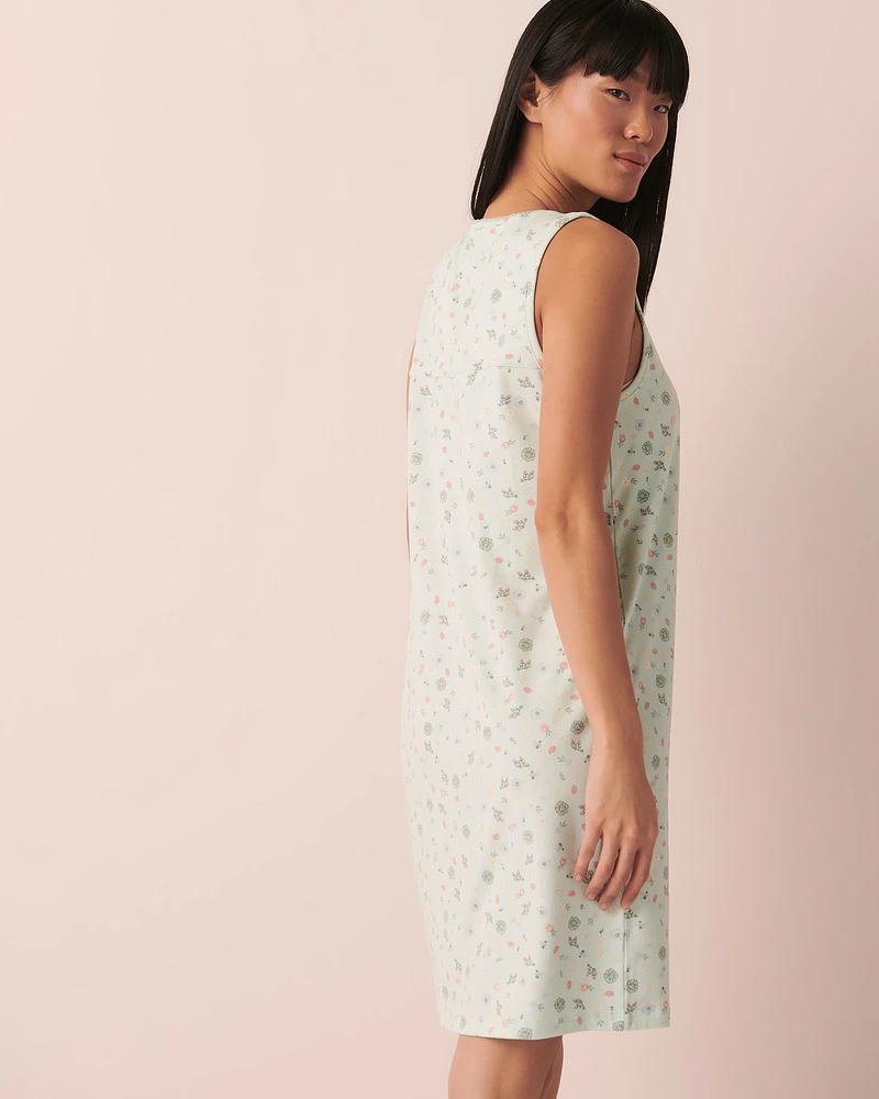 Chemise de nuit sans manches ultra douce