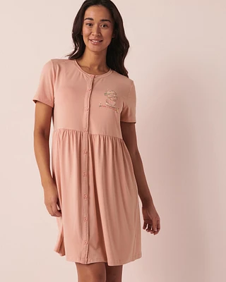 Chemise de nuit manches courtes ultra douce