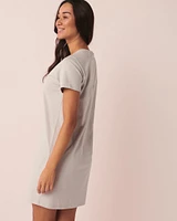 Chemise de nuit manches raglan en coton