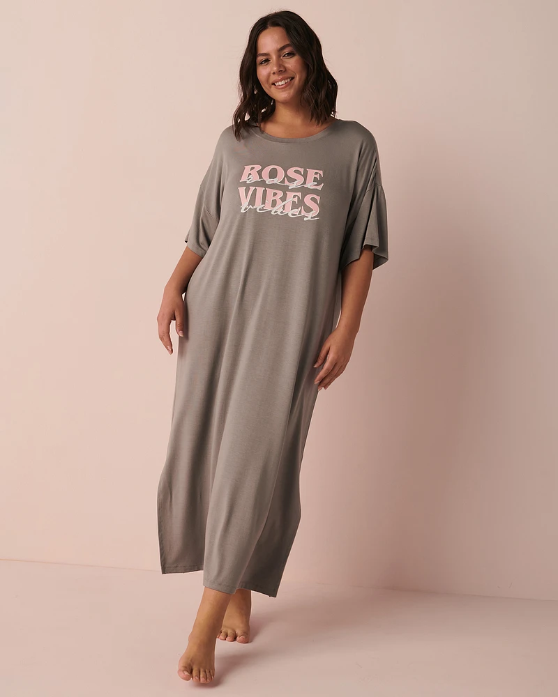 Longue chemise de nuit en bambou