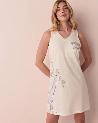 Cotton Sleeveless Sleepshirt